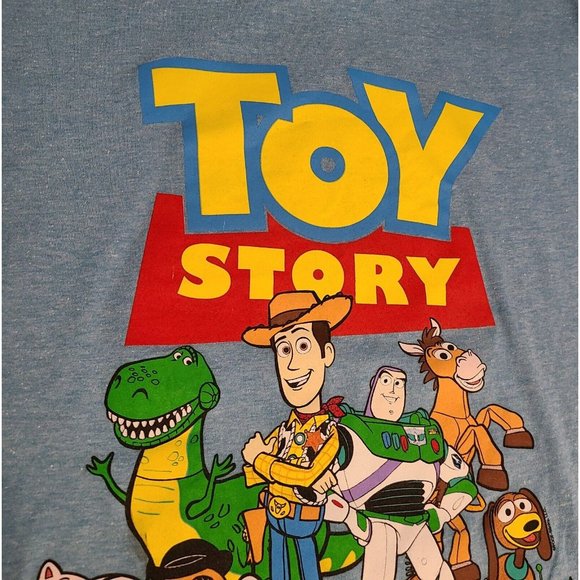 Disney Pixar Size M TOY STORY LOGO & CHARACTERS T-SHIRT Woody Slinko Alien Buzz - Picture 8 of 12